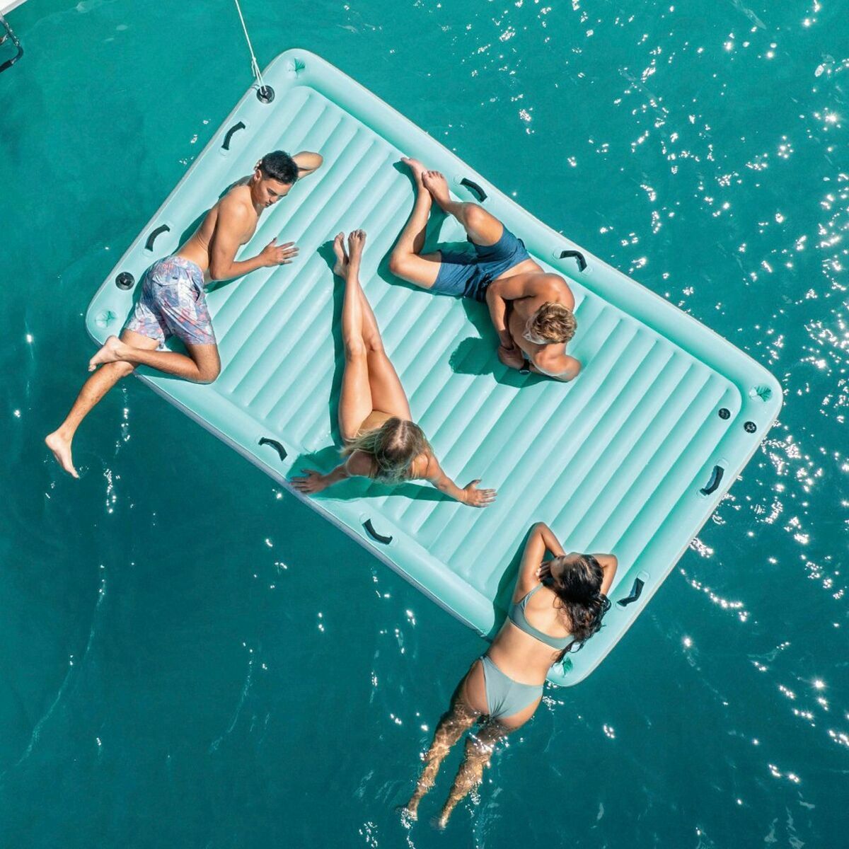 Saltea gonflabilă Intex Water Lounge 310 x 183 cm Alb Turquoise
