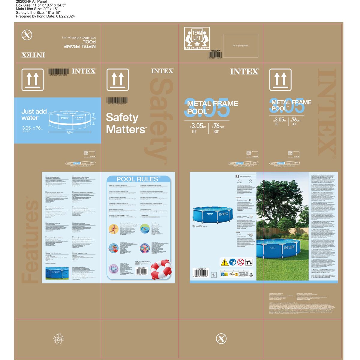 Piscină Detașabilă Intex 305 x 76 cm 4485 L Rotundă