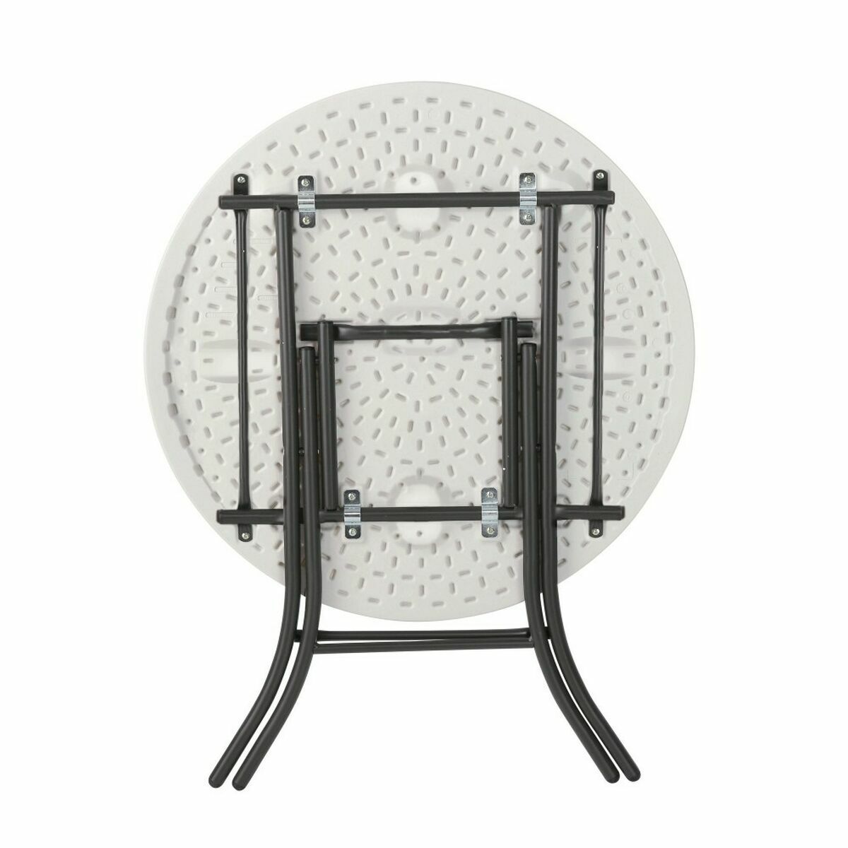 Masă Pliabilă Lifetime Alb Rotundă Oțel Plastic 83 x 73,5 cm