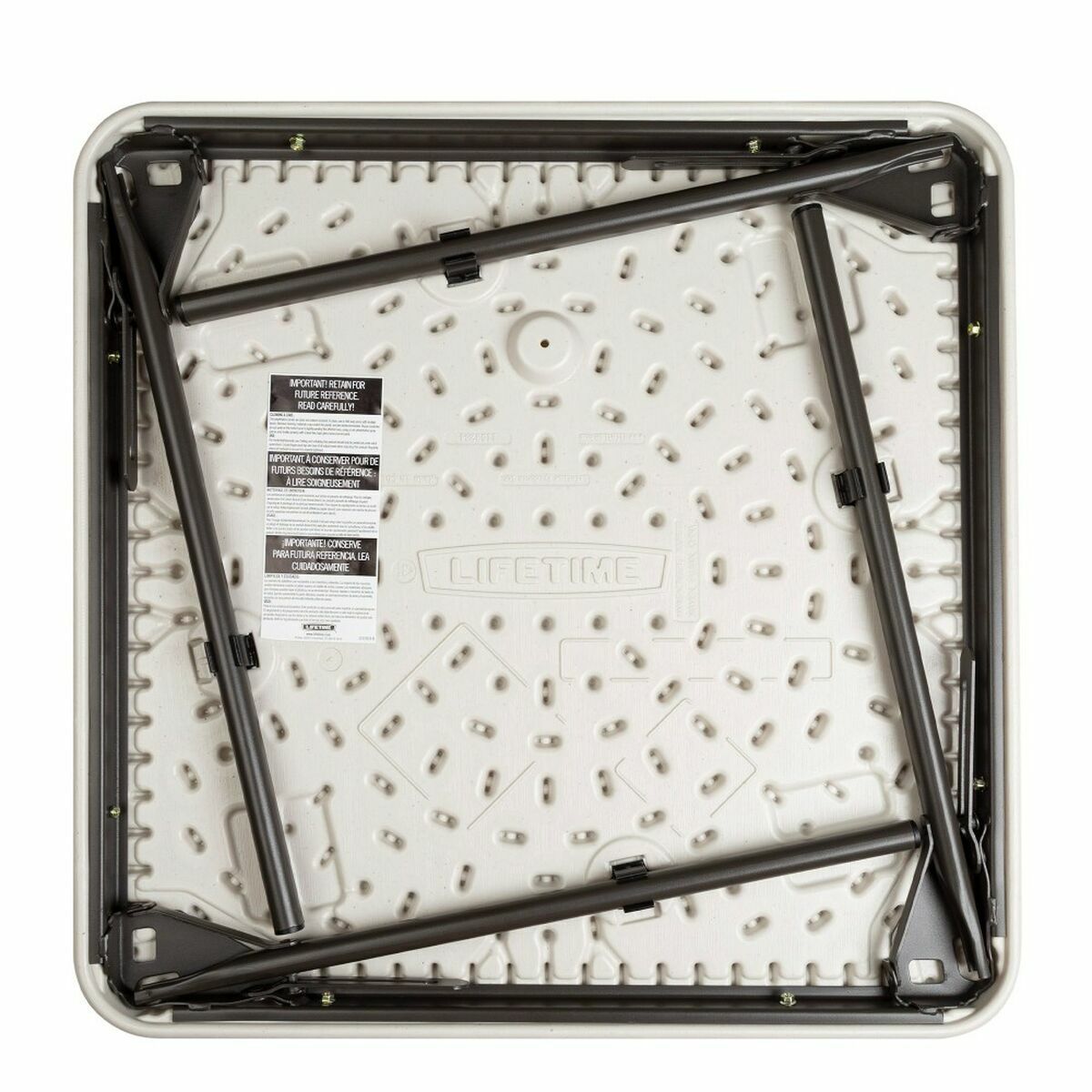 Masă pentru copii Lifetime Pliabil Alb Oțel Plastic 61 x 61 x 53,5 cm