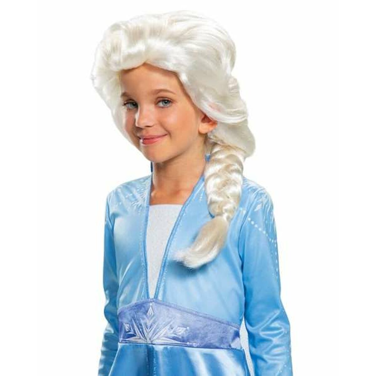 Perucă blondă Frozen Elsa Infantil