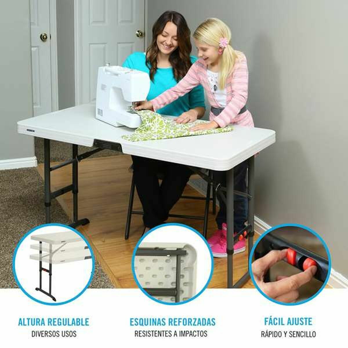 Masă Pliabilă Lifetime Lifetime 122 x 86 x 61 cm Crem Oțel Plastic