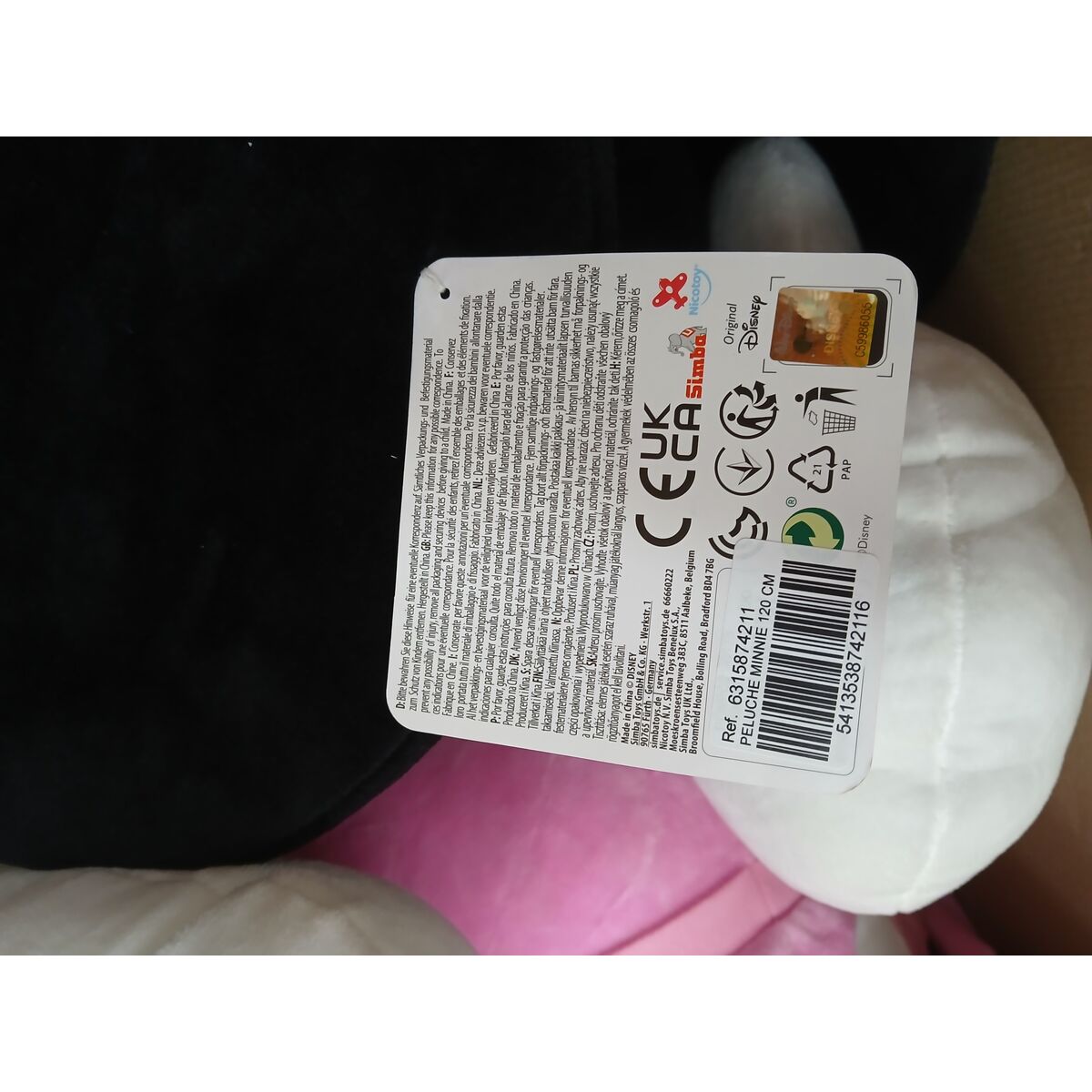 Jucărie de Pluș Minnie Mouse Roz 120 cm