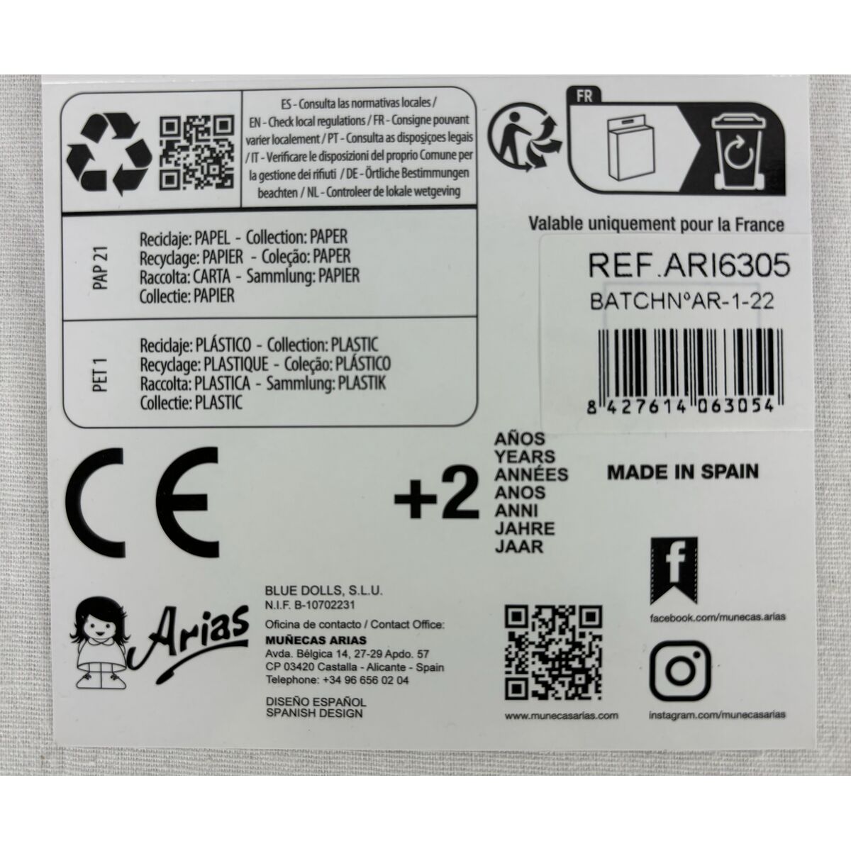 Pantofi pentru păpuși Arias Bej