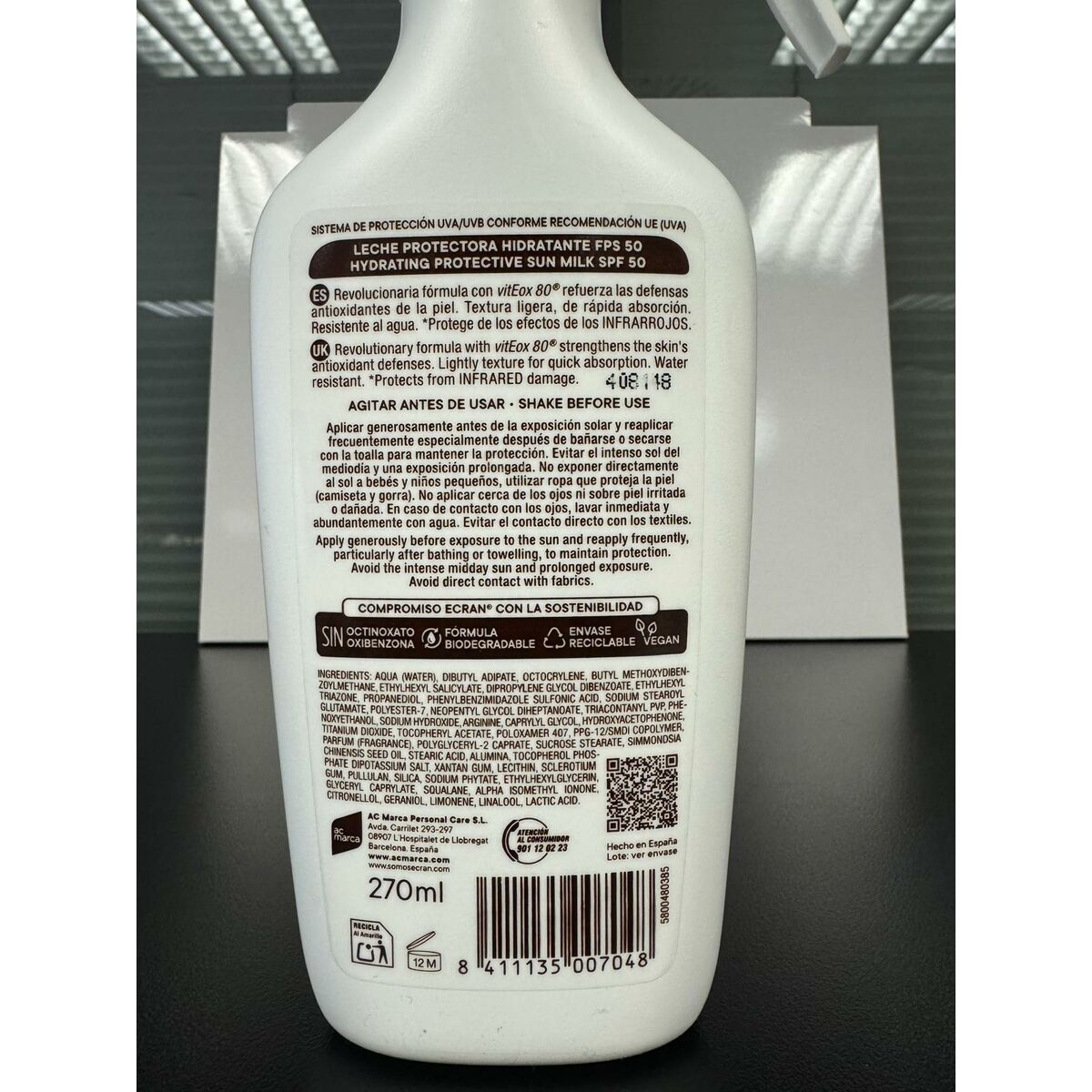 Protector Solar Ecran Spf 50 270 ml Unisex