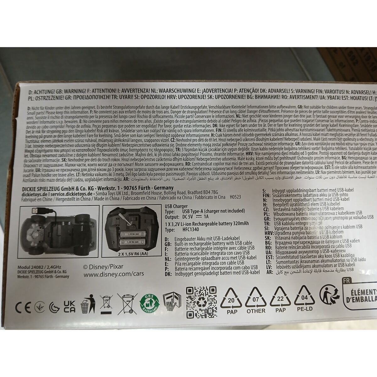 Mașină Radio Control Cars Turbo Racer Lightning McQueen 1:24 17 cm