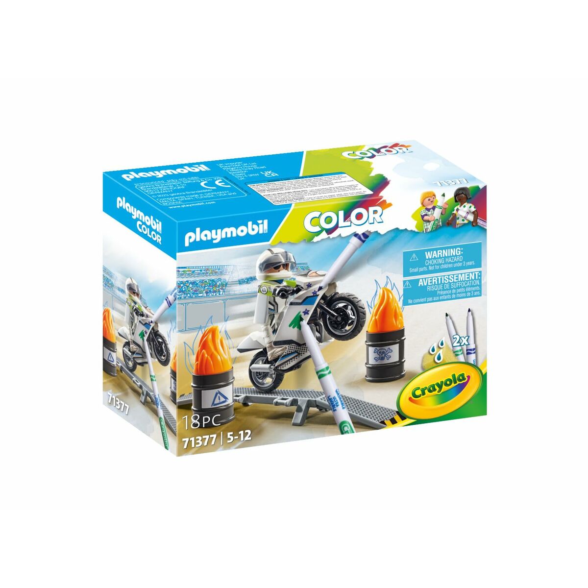 Playset Playmobil Color Motocicletă 18 Piese