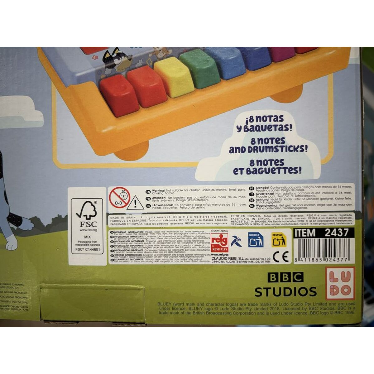 Xilofon Bluey Infantil Figură