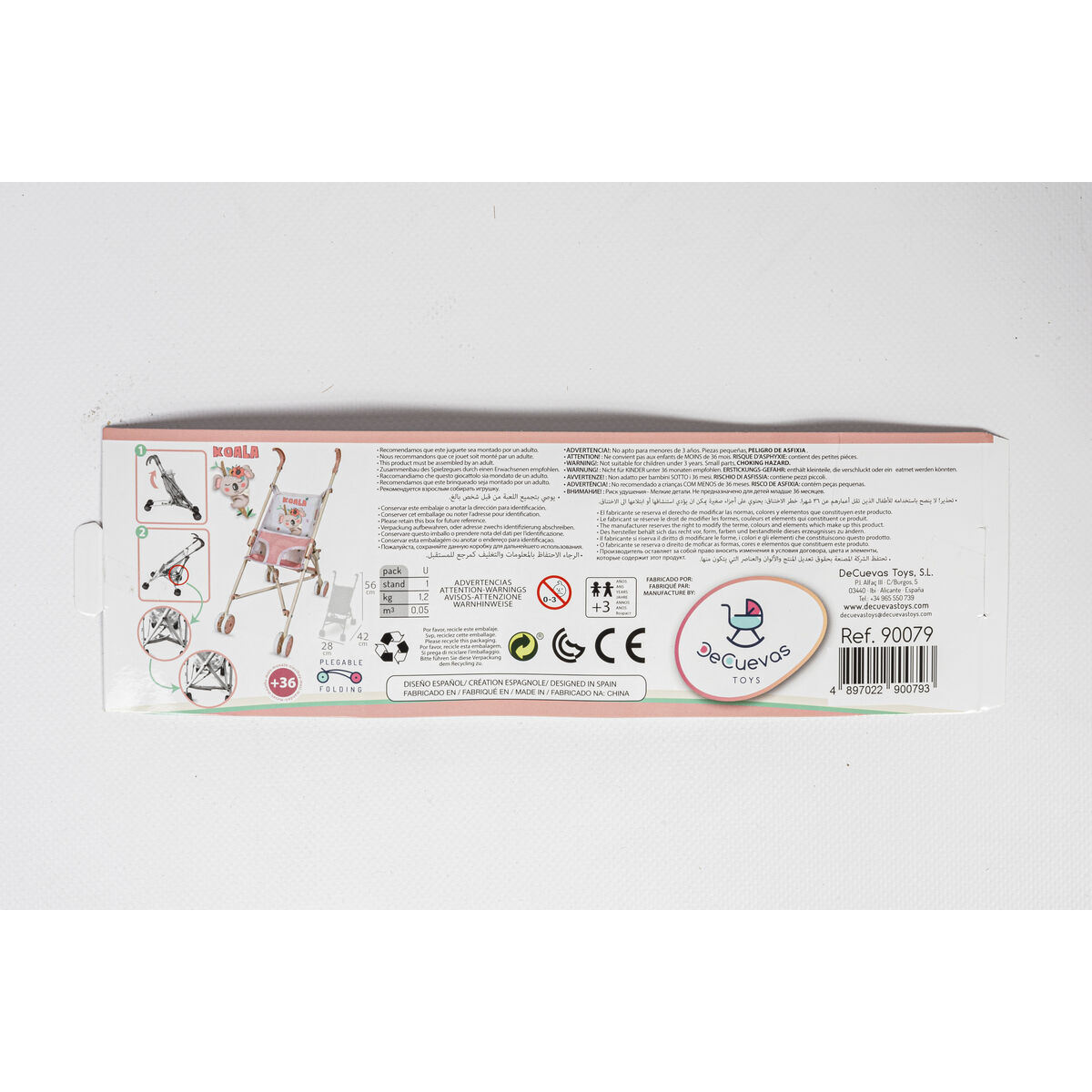 Cărucior pentru Păpuși Decuevas Koala 28 x 42 x 56 cm