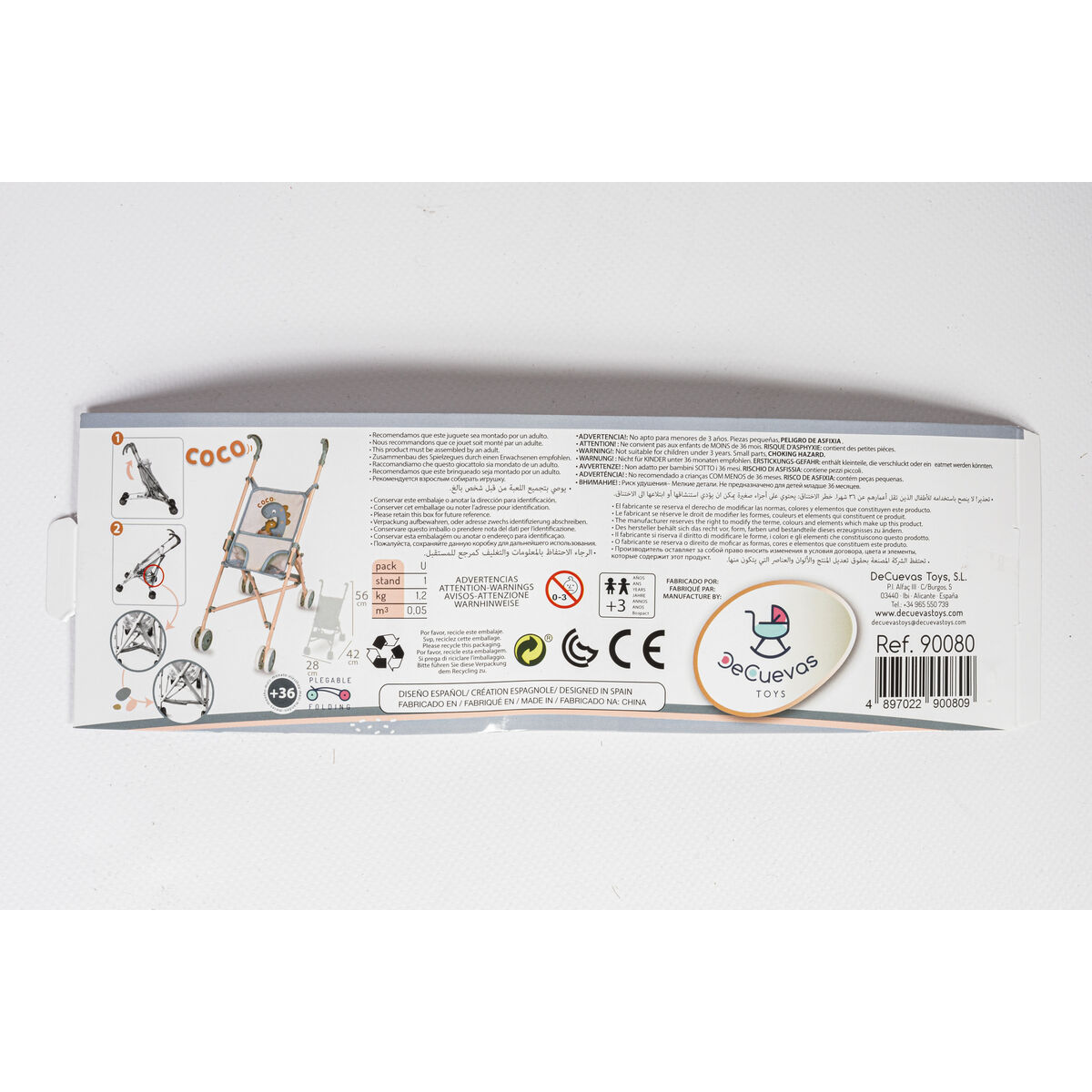 Cărucior pentru Păpuși Decuevas Coco 28 x 42 x 56 cm