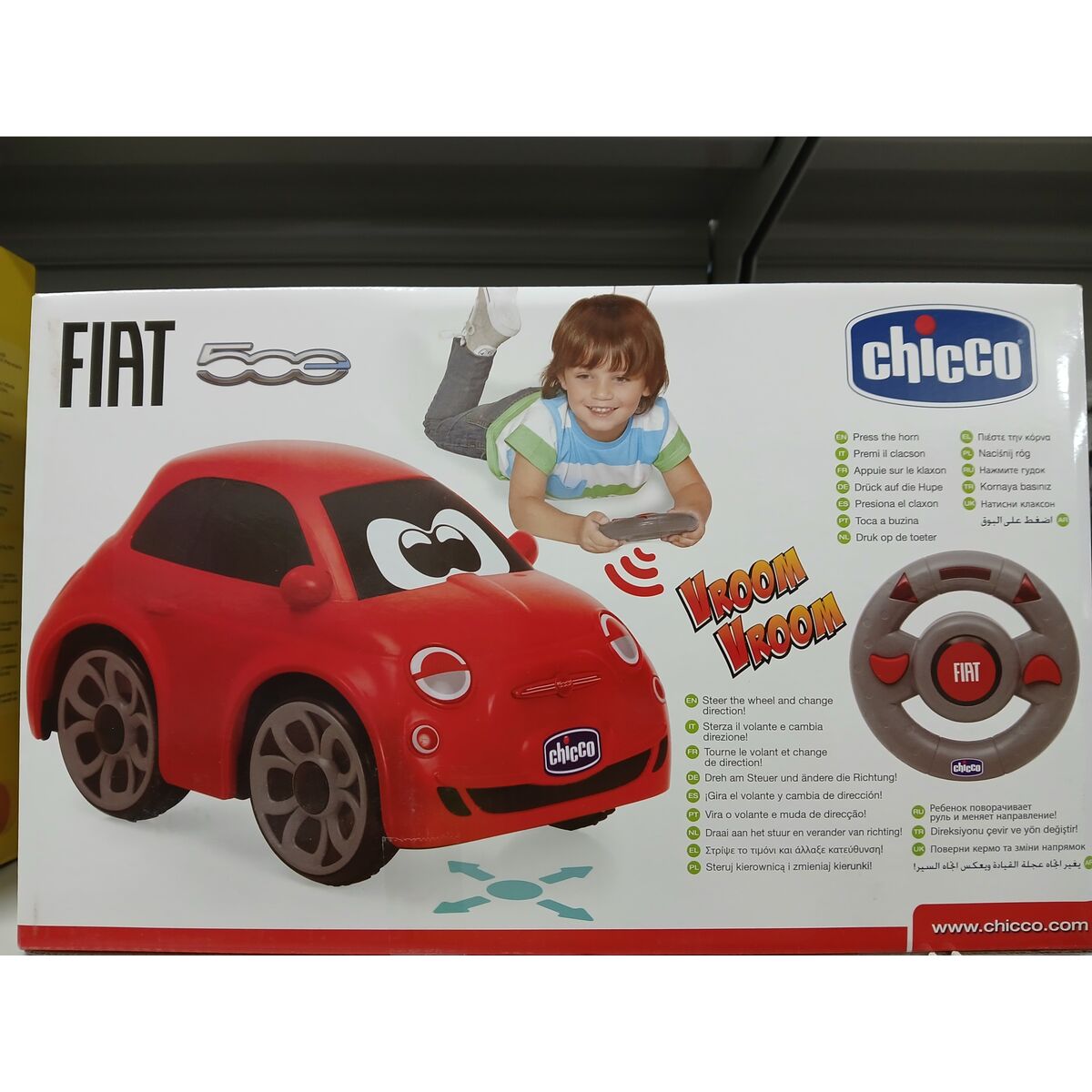 Mașină Radio Control Chicco Fiat 500 Roșu 14 x 13,5 x 21 cm