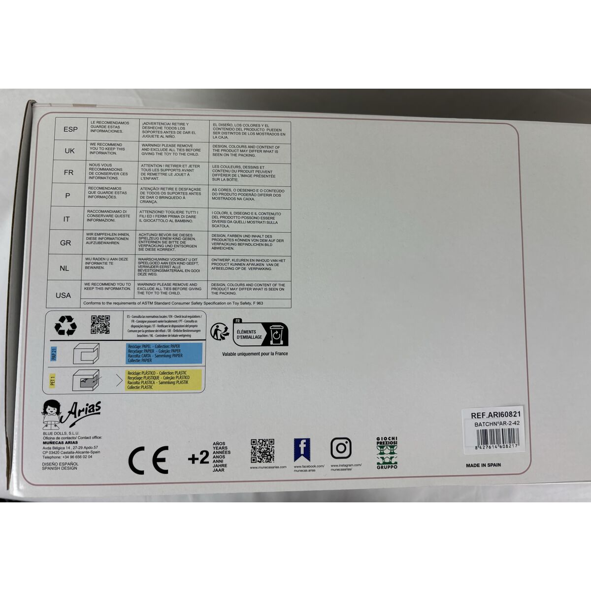 Păpușă Bebe Arias Andie 40 cm