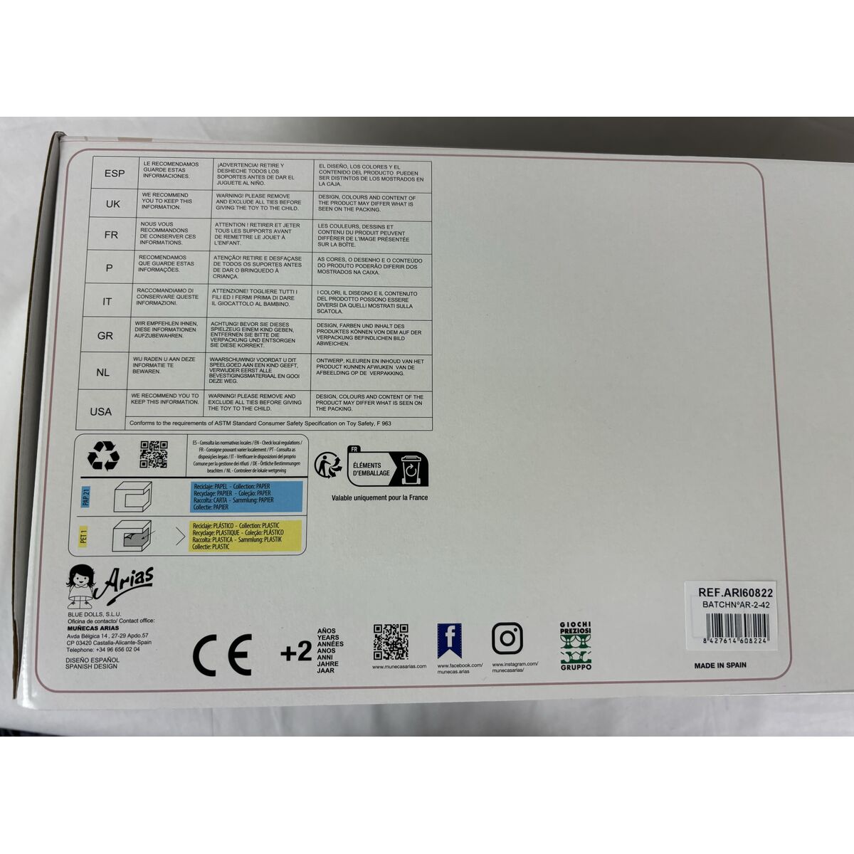 Păpușă Bebe Arias Andie 40 cm