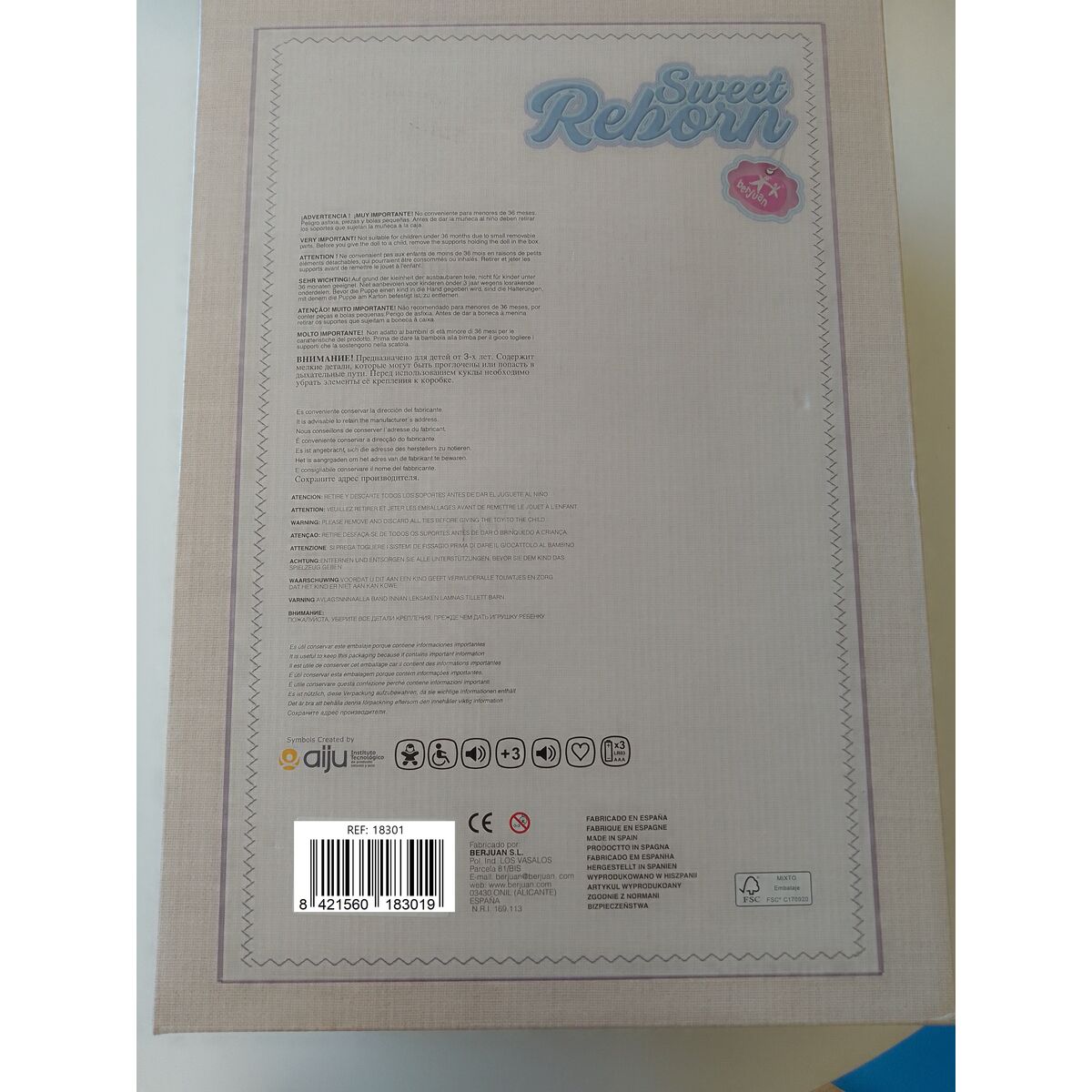 Păpușă Bebe Berjuan 18301-24 50 cm