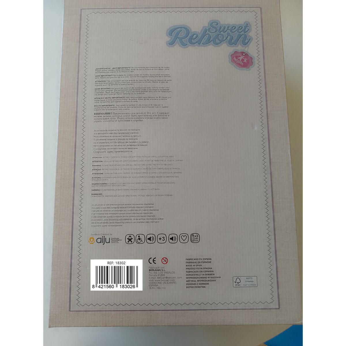 Păpușă Bebe Berjuan 18302-24 50 cm