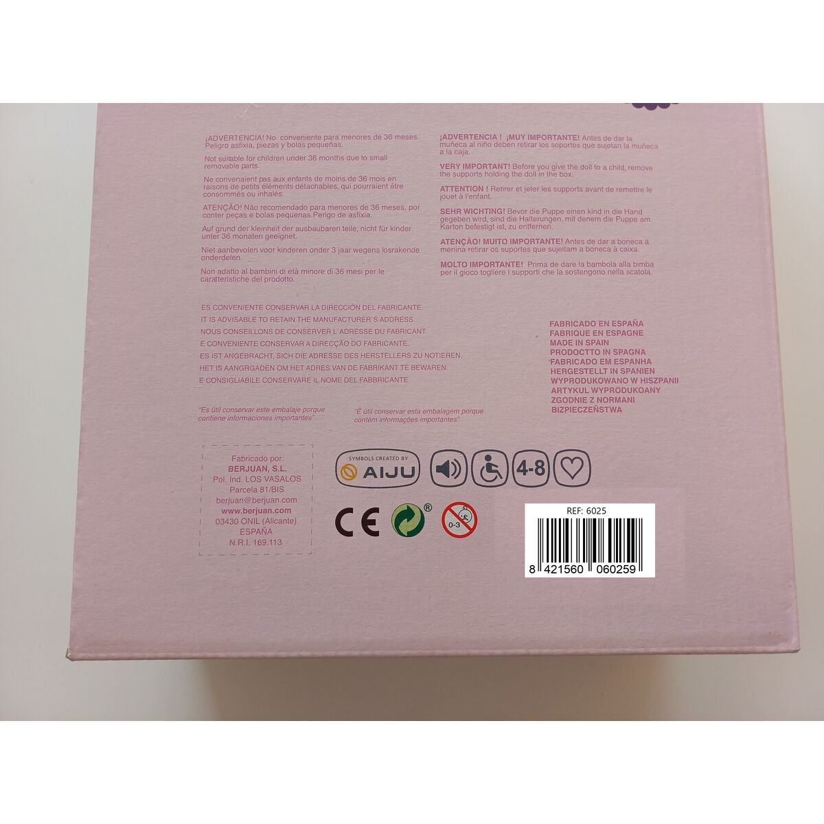 Păpușă Bebe Berjuan 6025-24 50 cm