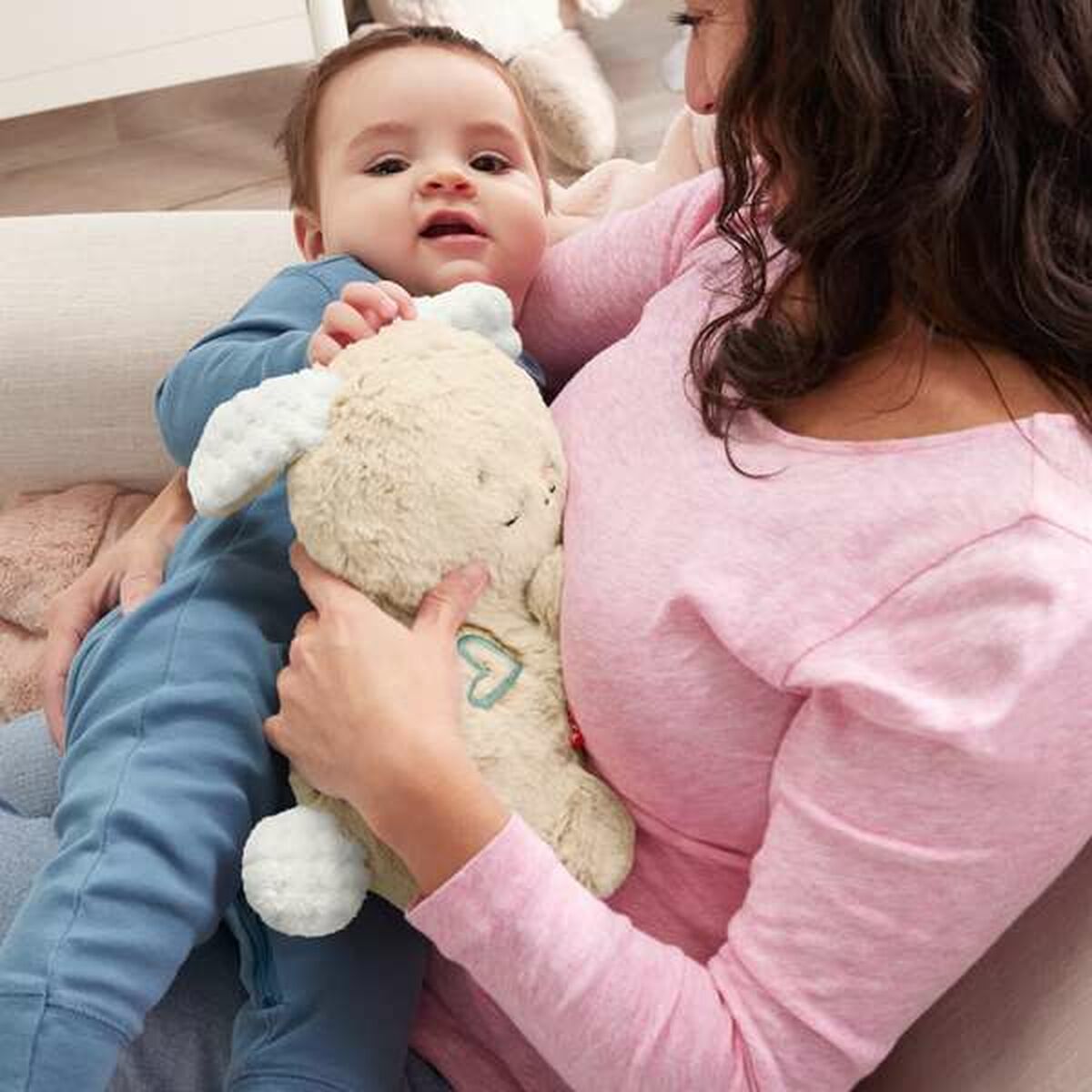 Jucărie de Pluș cu Sunet Fisher-Price Iepure Plastic