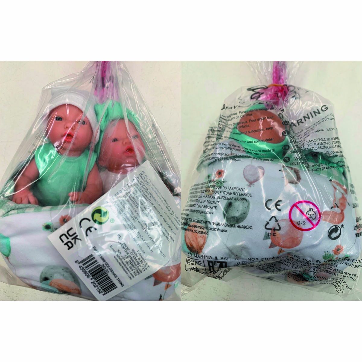 Set Păpuși Marina & Pau 21 cm