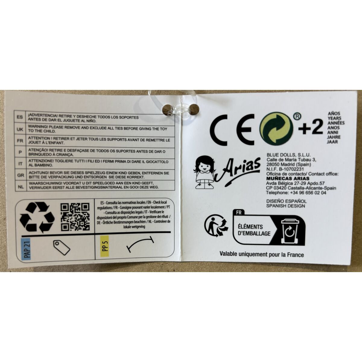 Păpușă Bebe Arias 33 cm