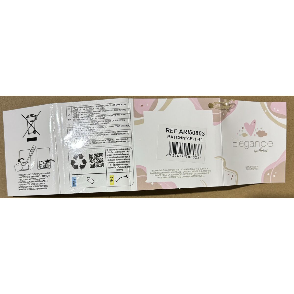 Păpușă bebeluș Arias Elegance Andie 40 cm