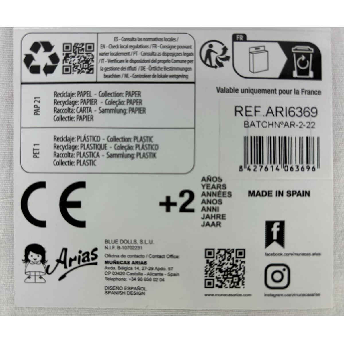 Set Cadou pentru bebeluși Arias Roz 2 Piese