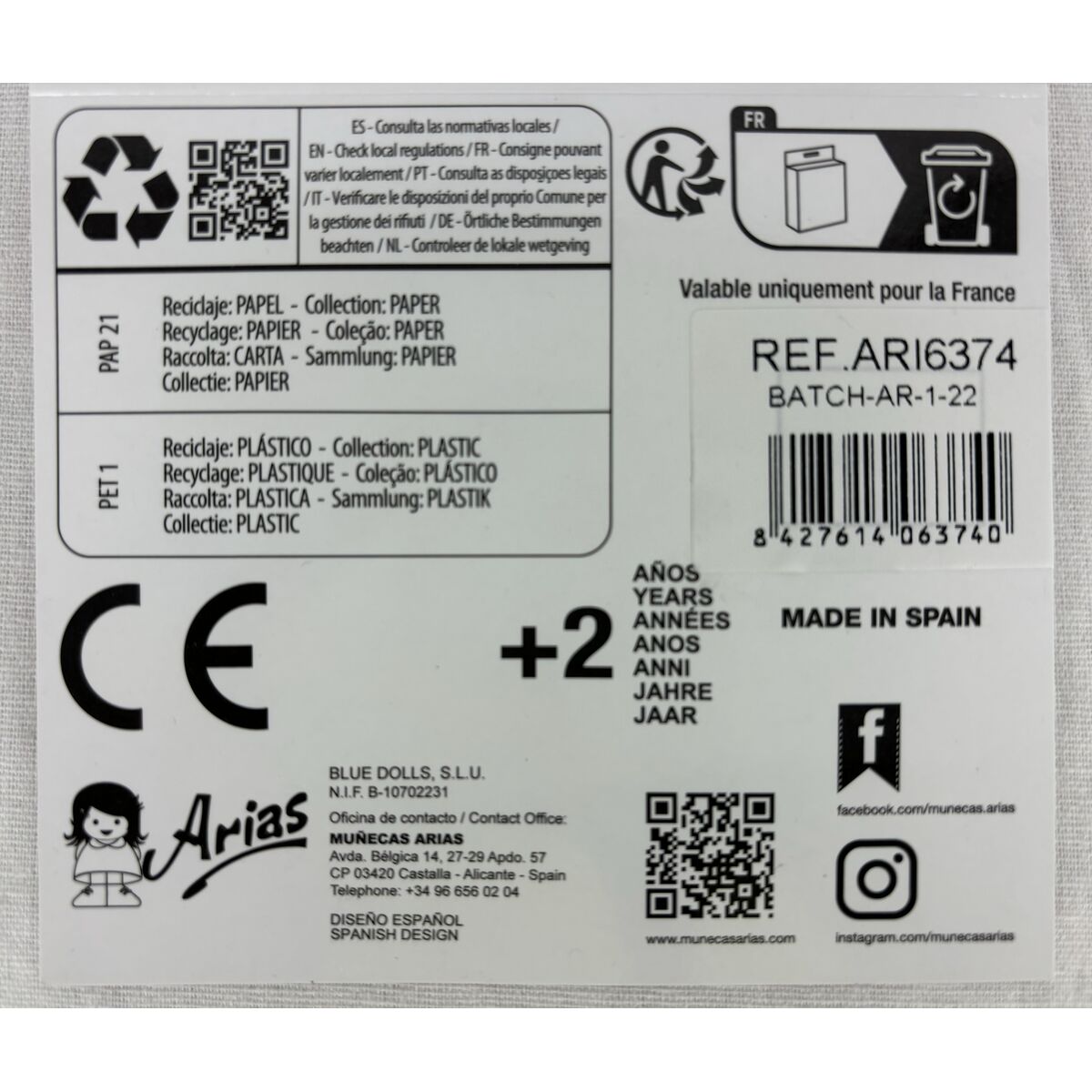 Pantofi pentru păpuși Arias Roz 40 cm
