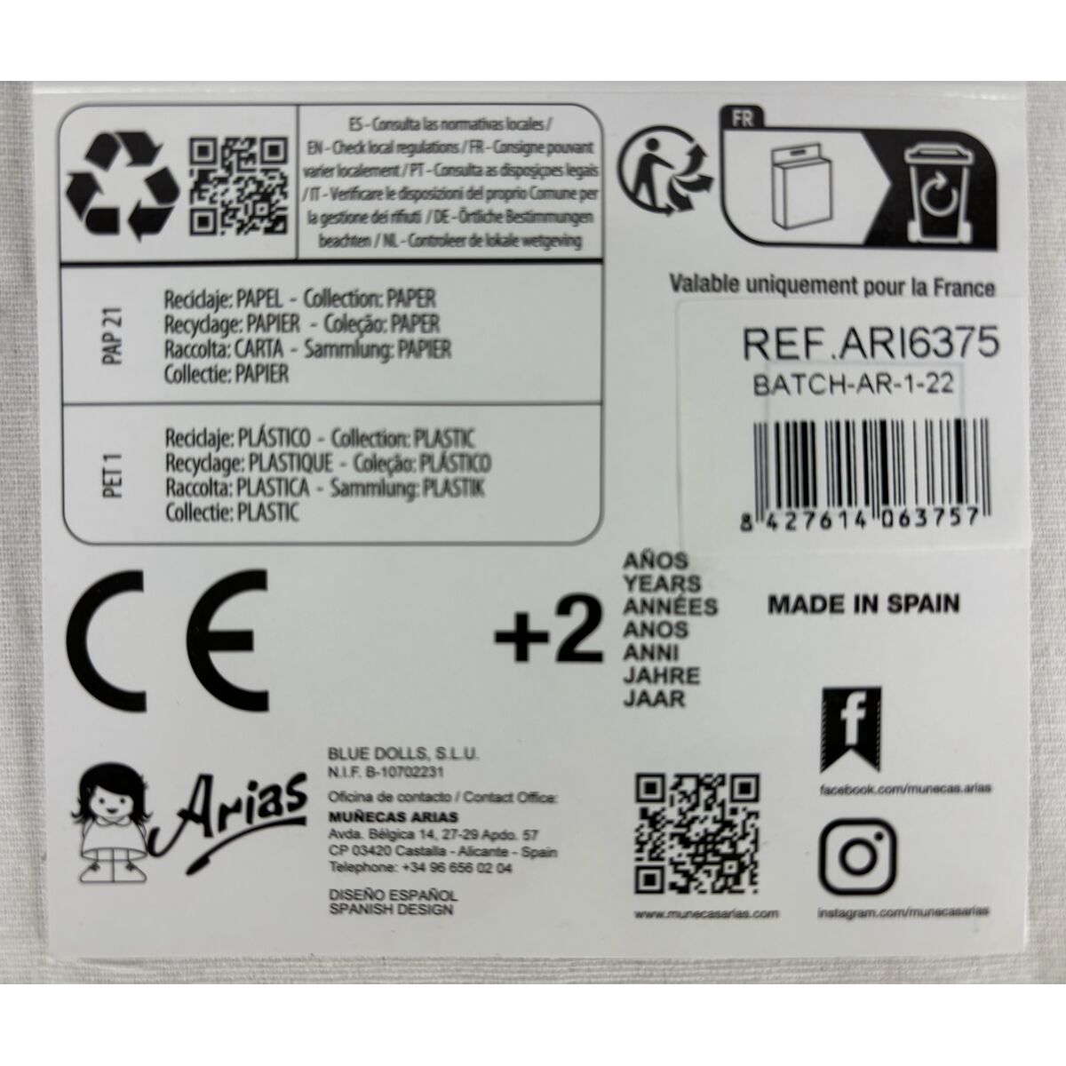 Pantofi pentru păpuși Arias Roz 40 cm