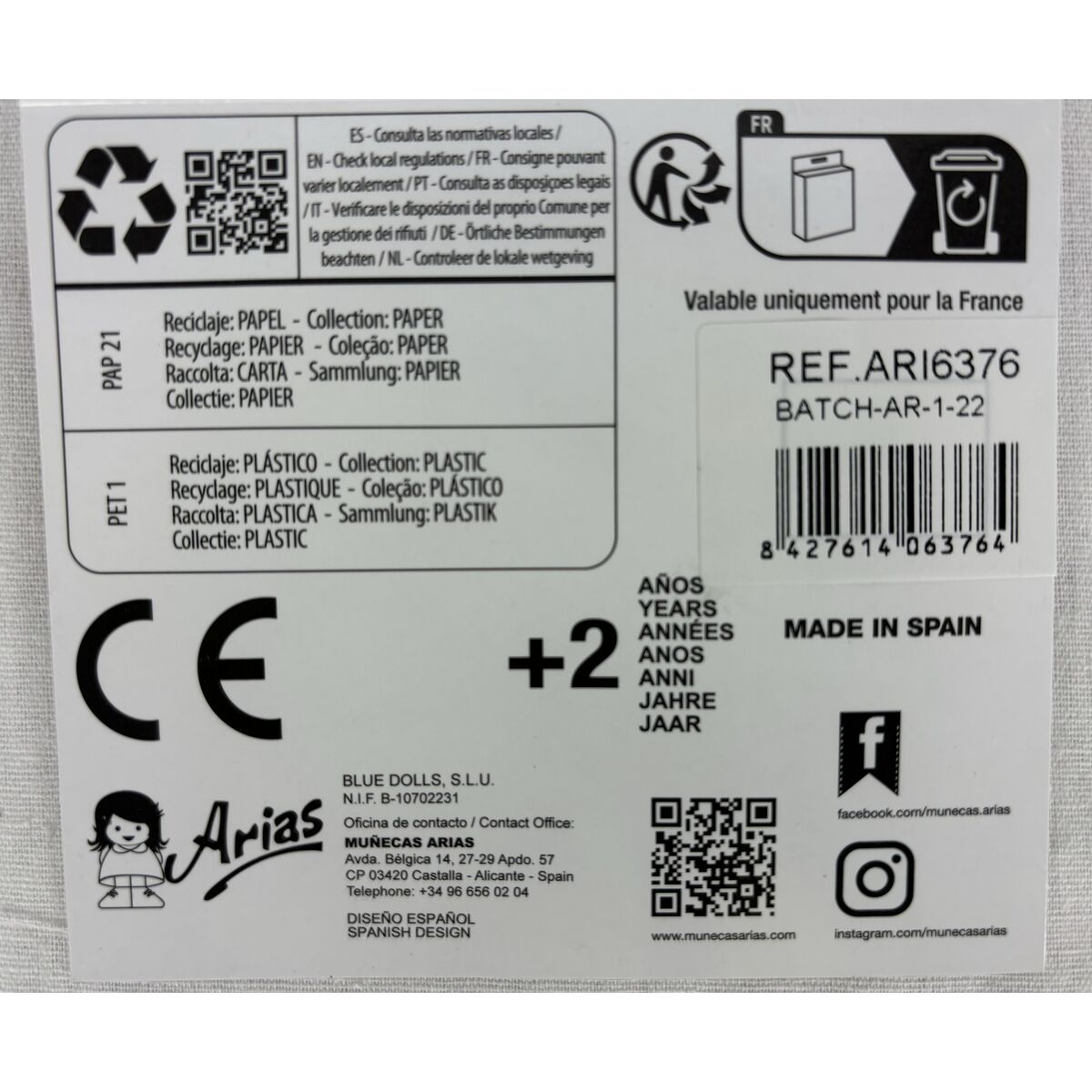 Pantofi pentru păpuși Arias Roz 40 cm