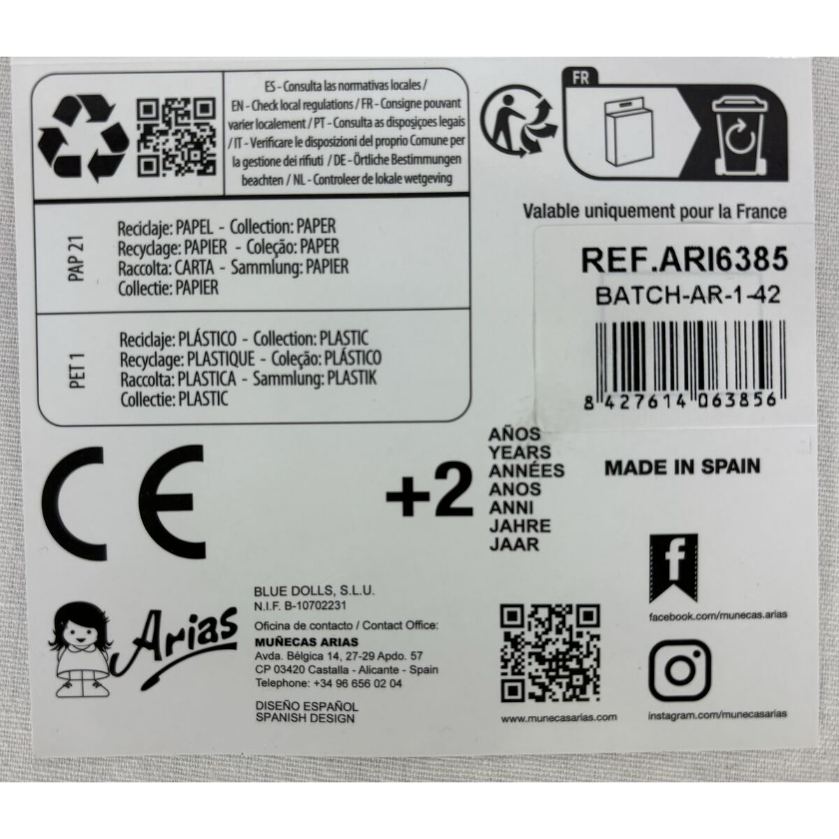 Pantofi pentru păpuși Arias Roz 40 cm