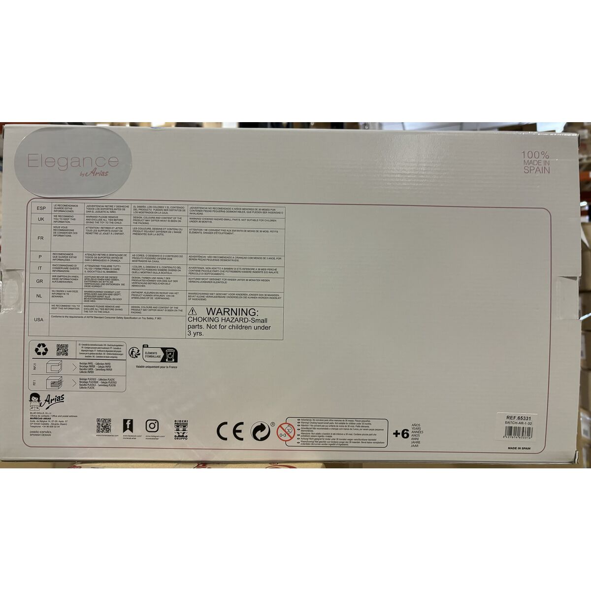 Păpușă Bebe Arias Elegance Anuk 54 cm