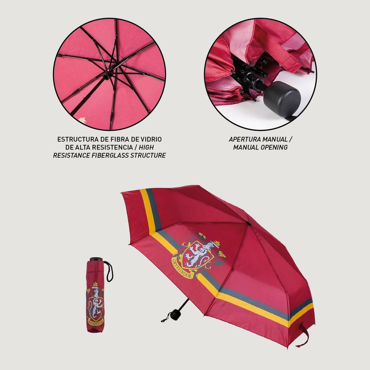 Umbrelă Pliabilă Harry Potter Gryffindor