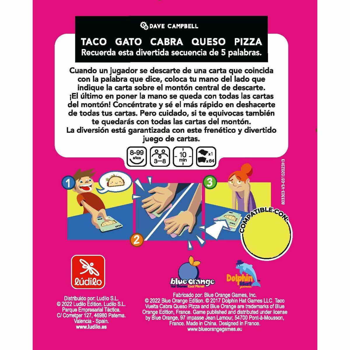 Joc Educativ Lúdilo Taco, Vuelta, Cabra, Queso, Pizza