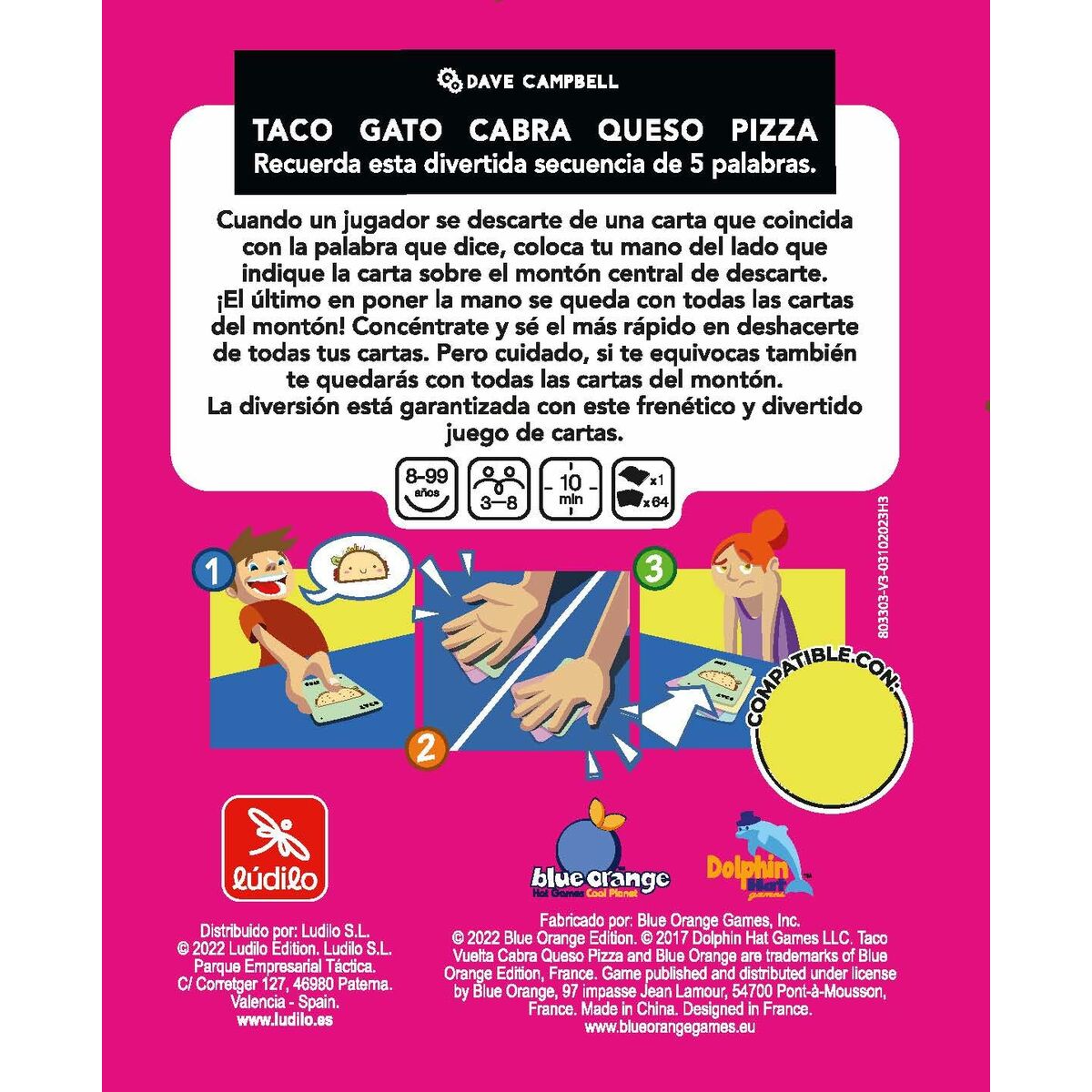 Joc Educativ Lúdilo Taco, Vuelta, Cabra, Queso, Pizza