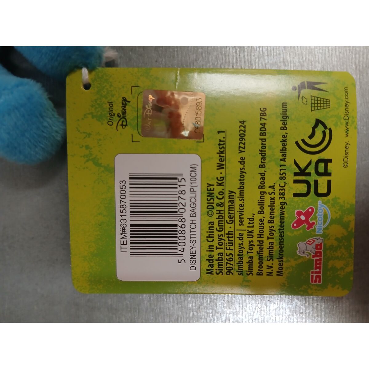 Jucărie de Pluș Stitch Albastru 10 cm