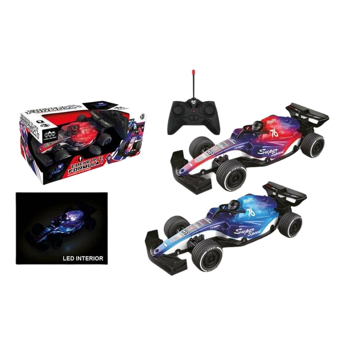 Mașină Radio Control Albastru Roșu 25 x 12 x 7 cm