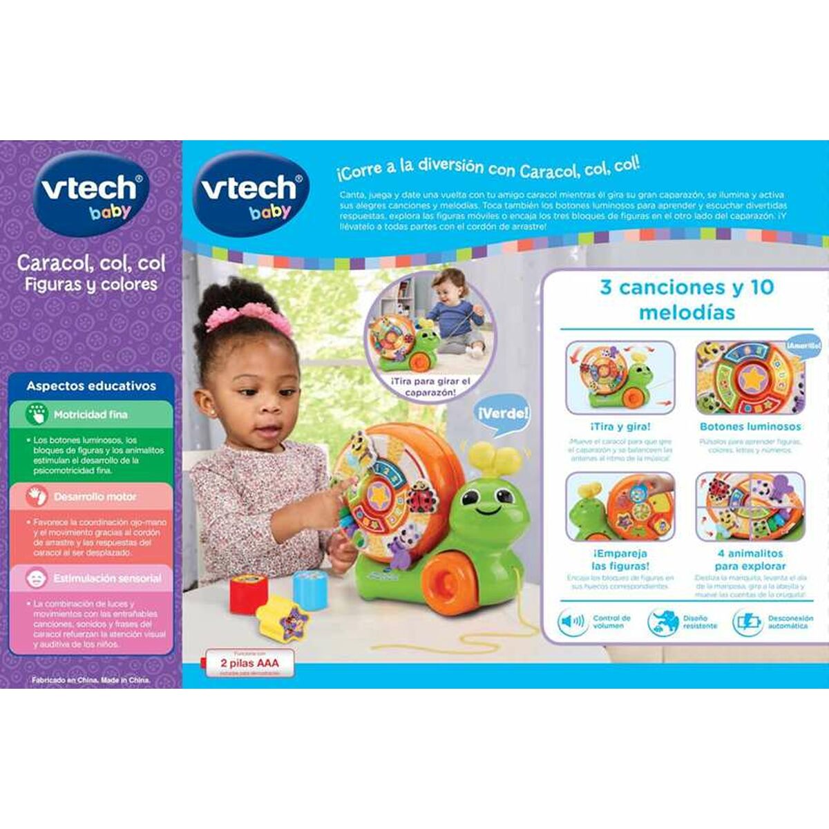 Jucărie de tras și împins Vtech Caracol