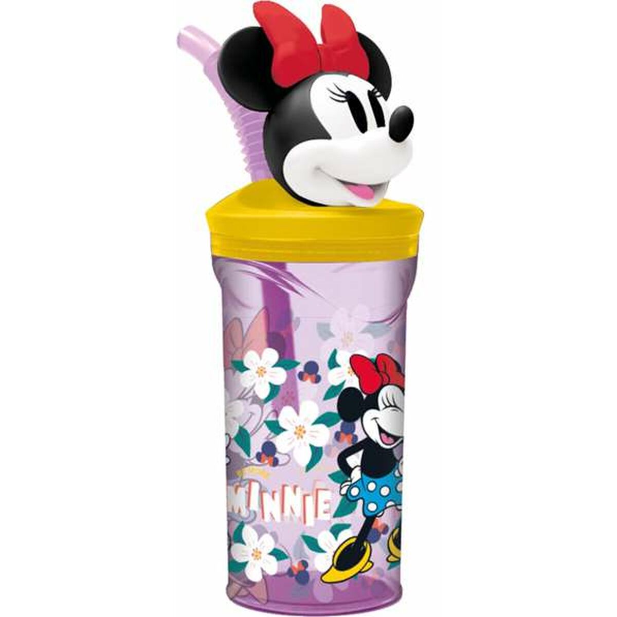Pahar cu Pai Minnie Mouse Sunshine 360 ml
