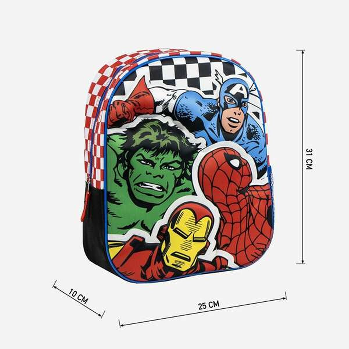 Ghiozdan 3D The Avengers Negru 25,0 x 31,0 x 10,0 cm