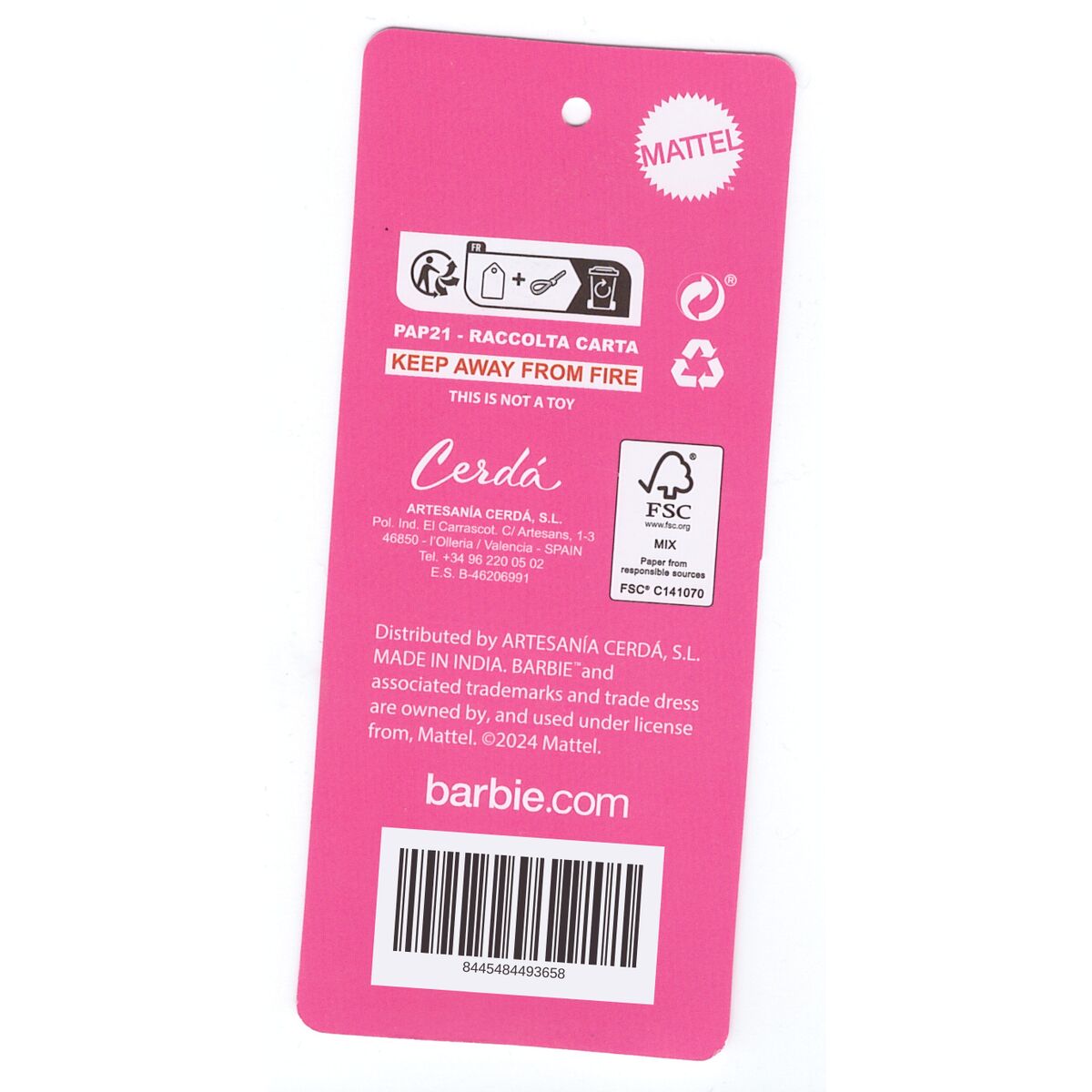 Penar triplu Barbie Fucsia 2,2 x 1,1 x 22,5 cm