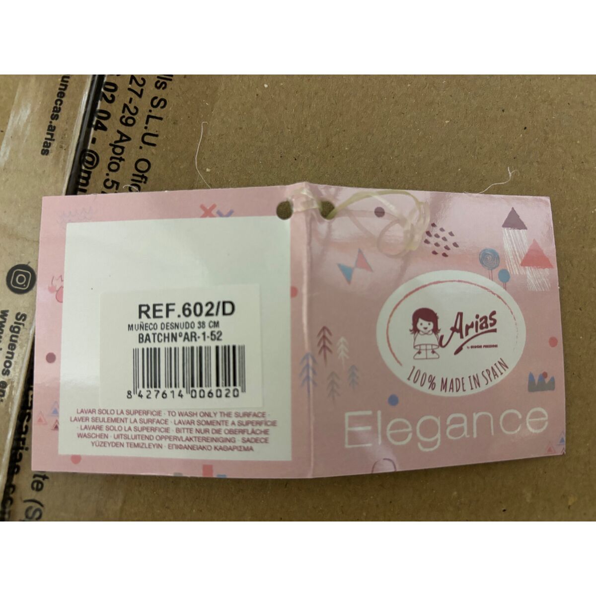 Păpușă bebeluș Arias Andie 38 cm