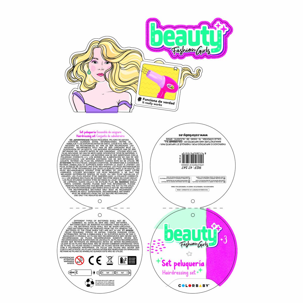 Set Coafor Colorbaby 29.5 x 8.5 x 23 cm