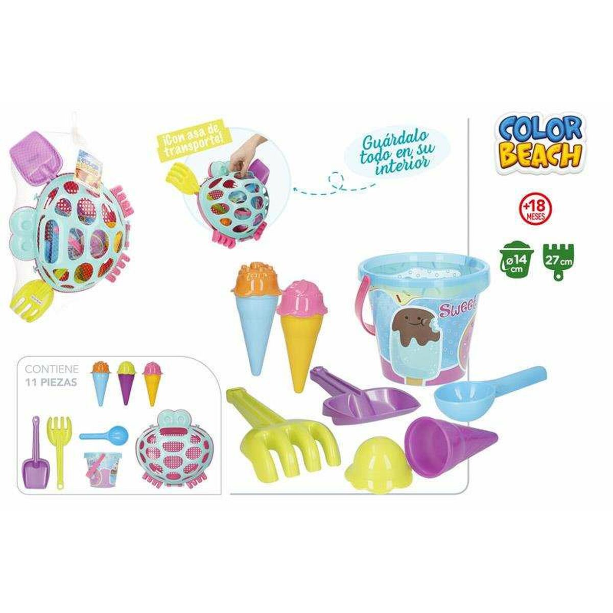 Set de jucării de plajă Colorbaby 14 cm