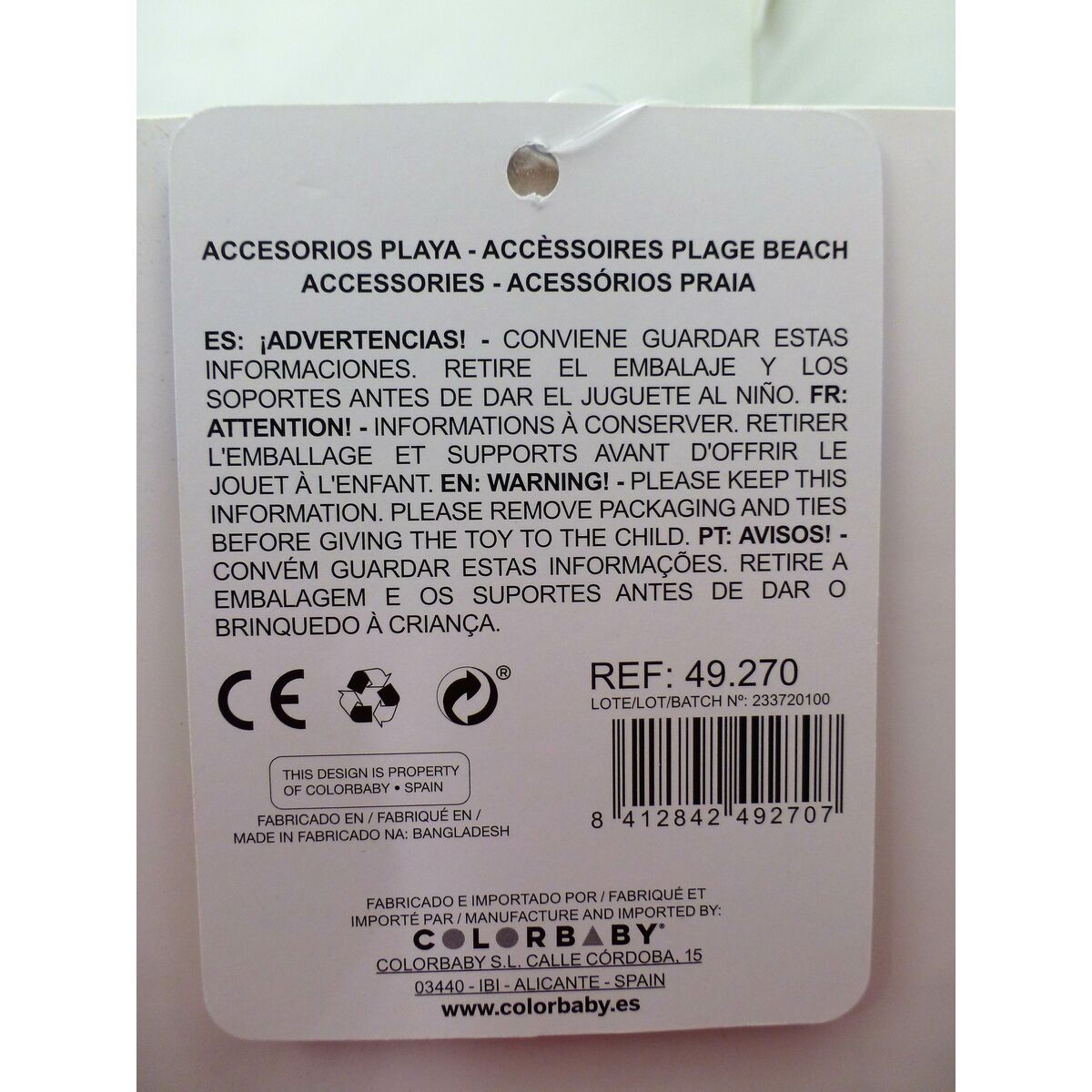 Set de jucării de plajă Colorbaby 18 cm