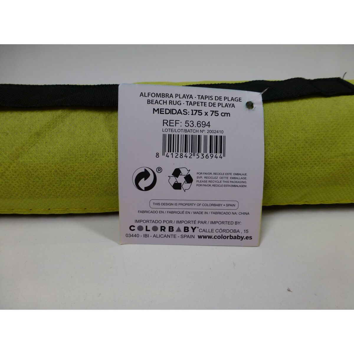 Covor de plajă Colorbaby Galben Albastru Roșu PVC 75 x 175 cm