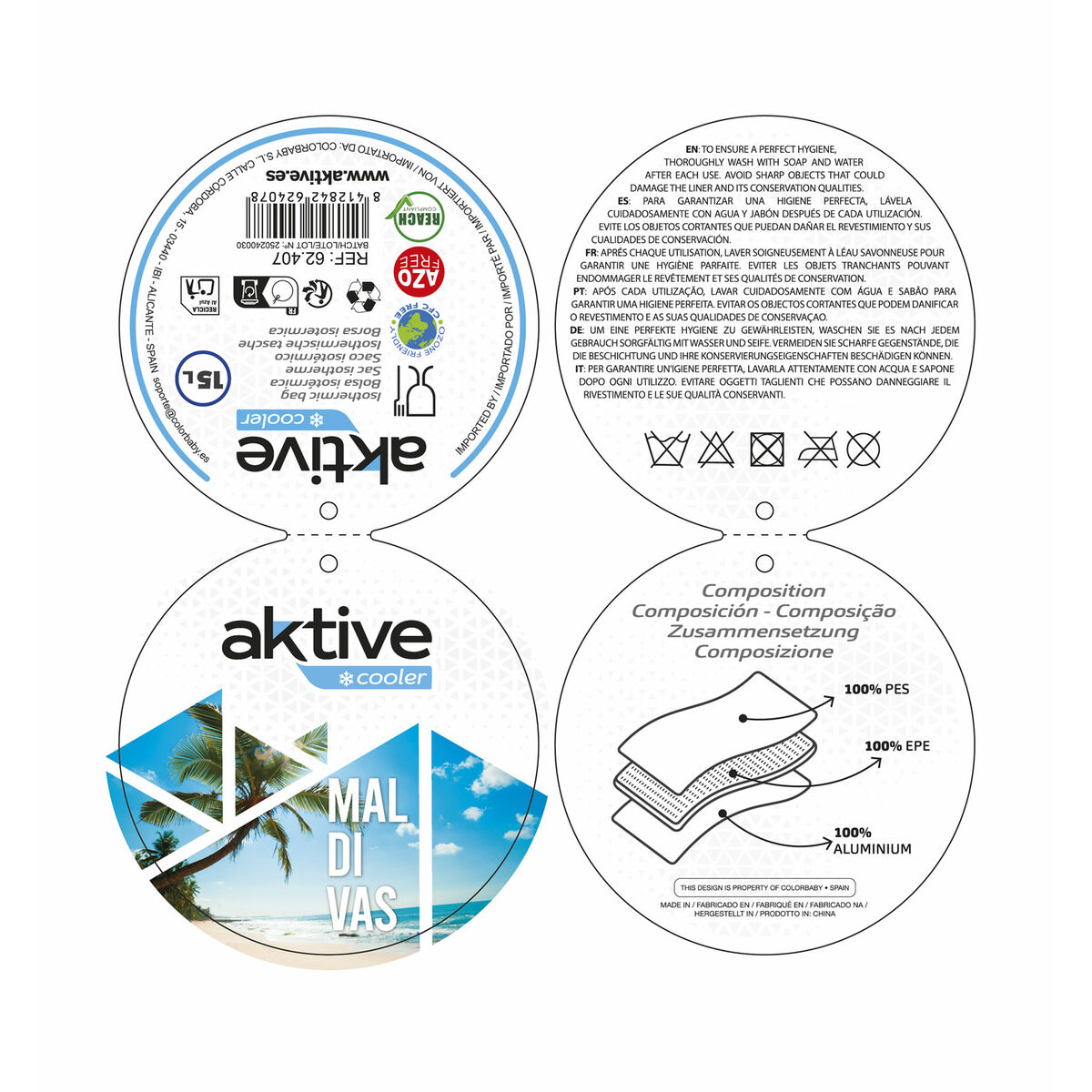 Frigider Portabil Aktive 15 L 30 x 18 x 23 cm