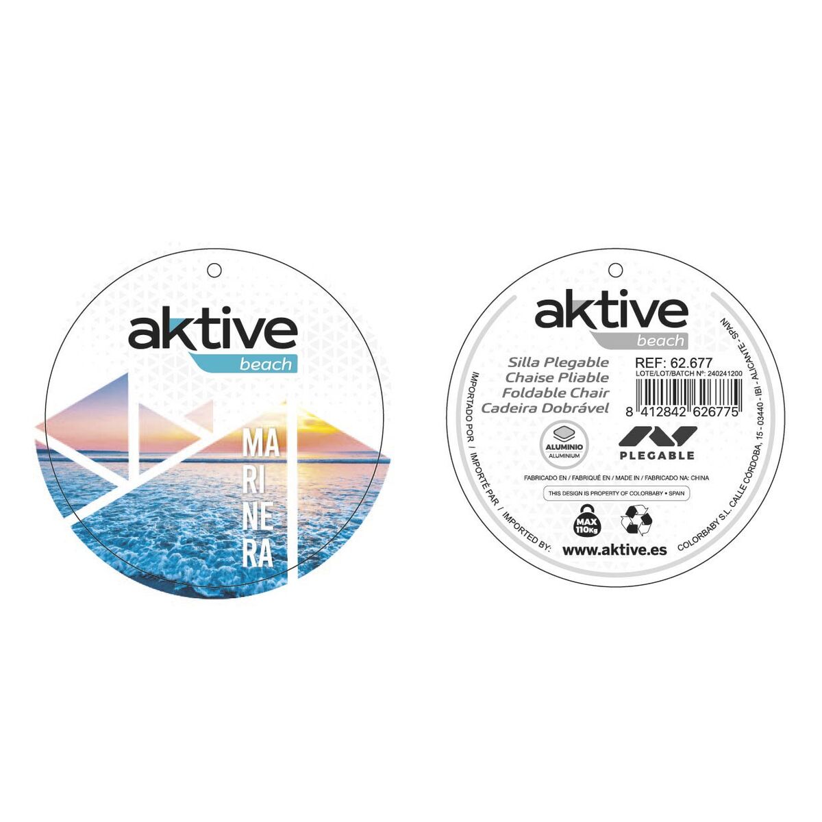 Scaunul Pliabil Aktive 45 x 52 x 22 cm