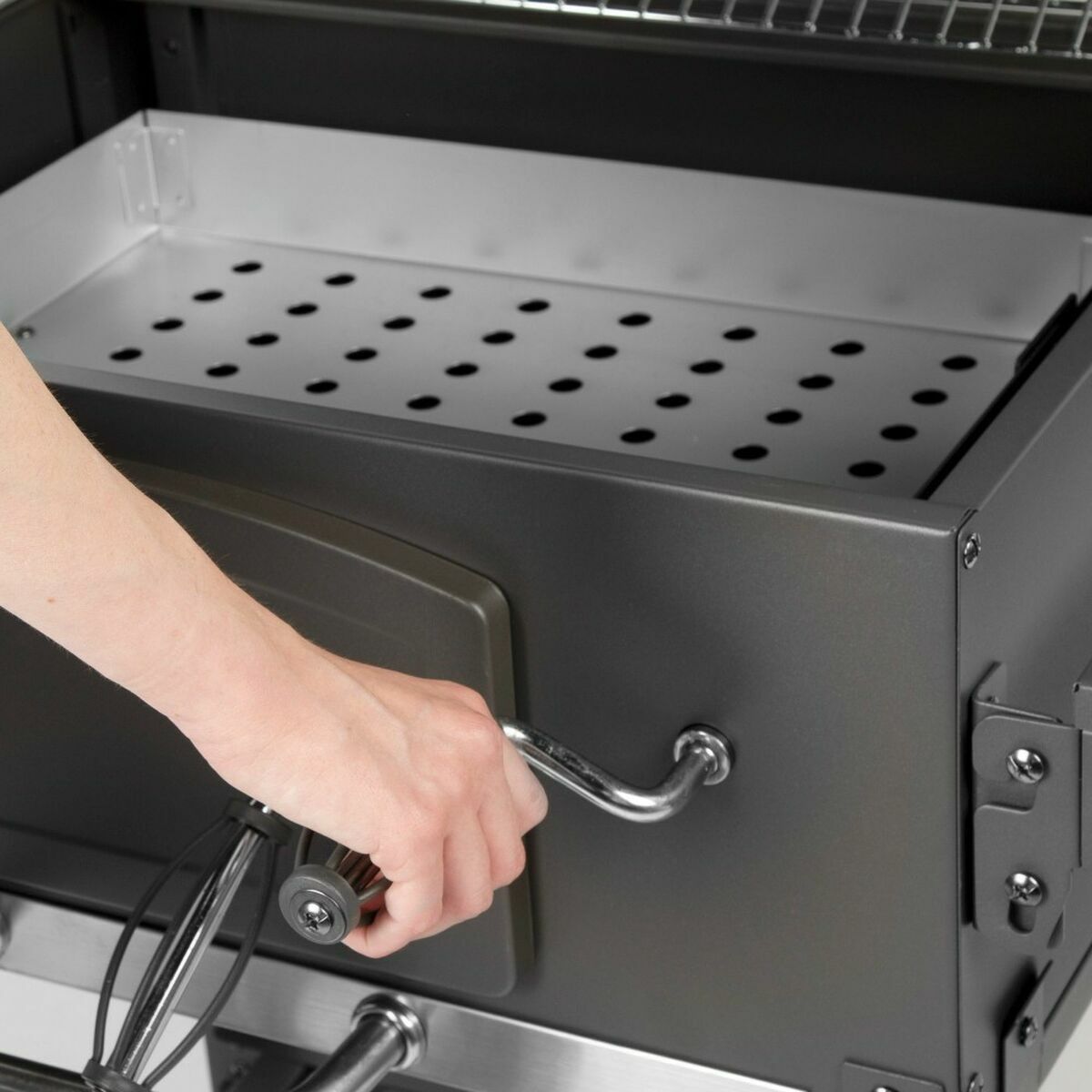 Grătar pe Cărbuni cu Capac și Roți Aktive 102 x 65 x 104 cm