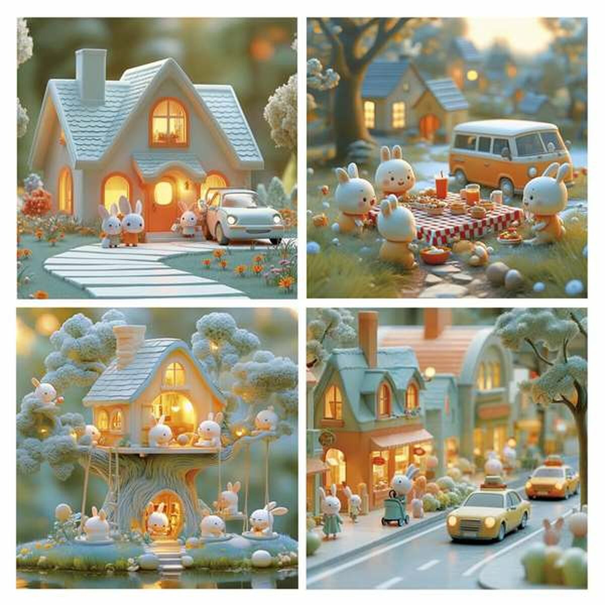 Puzzle Educa Iepure 12 Piese 16 Piese 20 Piese 25 Piese (4 Unități)