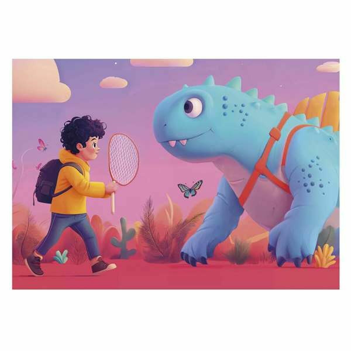Set de 4 Puzzle-uri Educa Friendly Dinosaurs