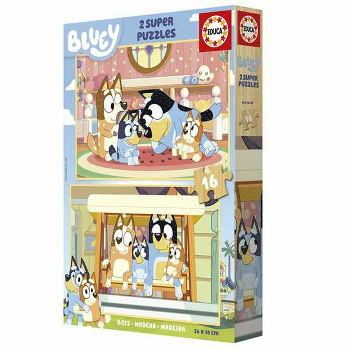 Set de 2 Puzzle-uri Educa Bluey (2 Unități)
